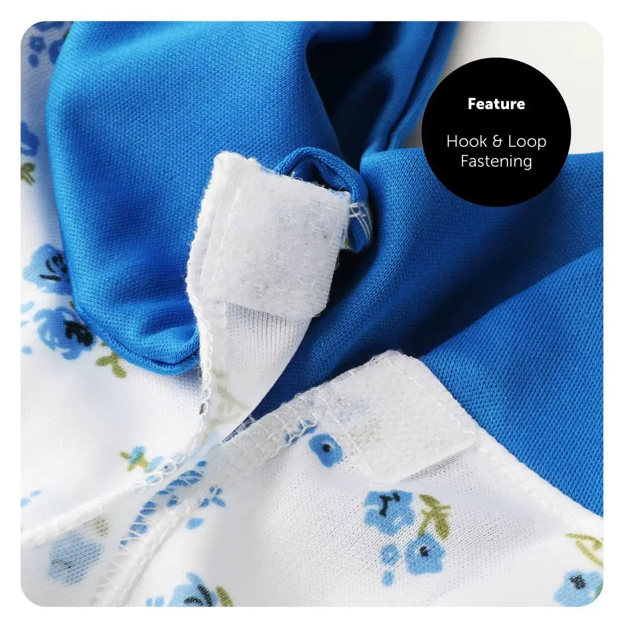 Girls Bookworm Costume - Blue Floral Dress, Red Headband & Bow Hairclip - World Book Day & School Book Week Fancy Dress