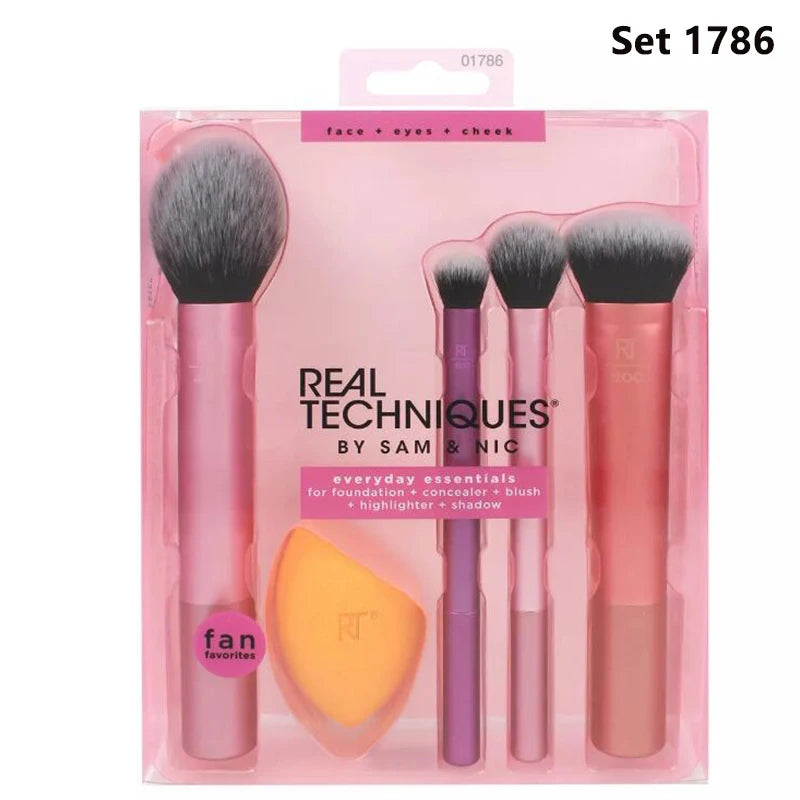 Real Techniques Set Makeup Sponge Set Face Beauty Cosmetic Powder Puff For Foundation Cream Concealer Make Up Blender Tools