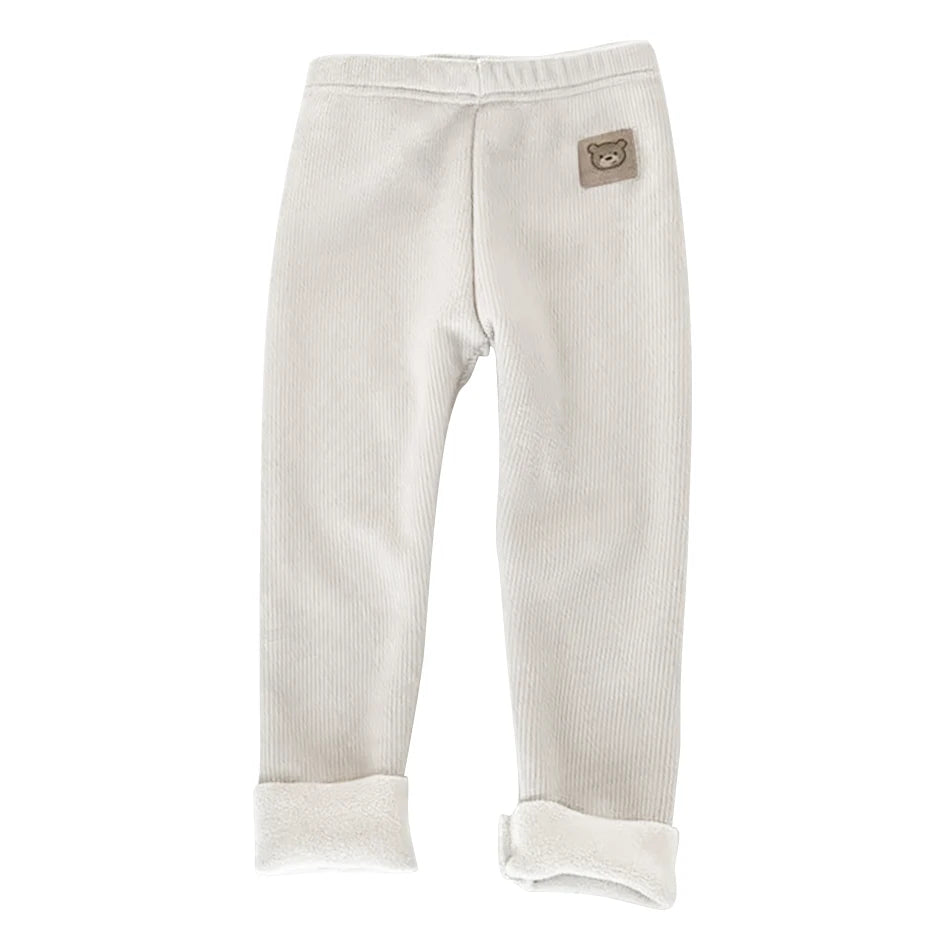 Korean Autumn Winter New Children One Piece Leggings Unisex Boys Girls Baby Cold Prevent Warm Cartoon Elastic Bound Feet Pants
