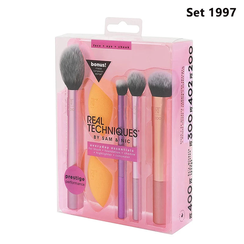 Real Techniques Set Makeup Sponge Set Face Beauty Cosmetic Powder Puff For Foundation Cream Concealer Make Up Blender Tools