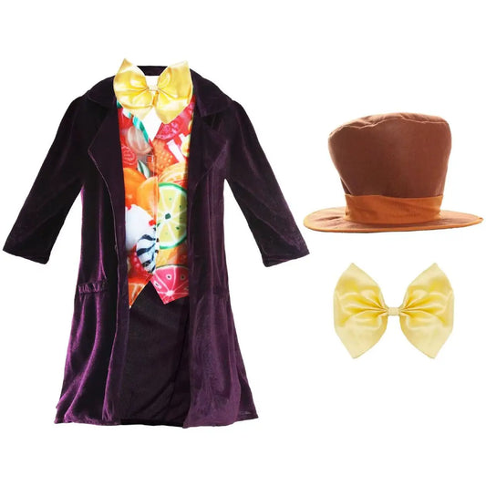 Chocolate Factory Boss Costume For Boys - Kids Chocolate Factory Fancy Dress - For World Book Day - Book Week