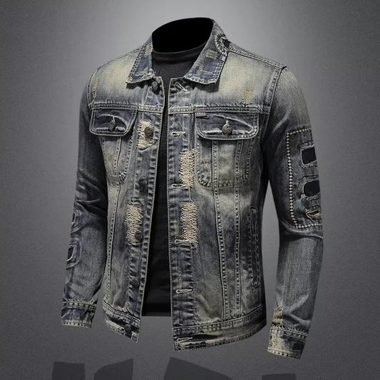 Autumn and Winter Coats for Men Spring and Fall Trends Plankton Denim Cargo Jacket Loose Casual Men's Coat Winter