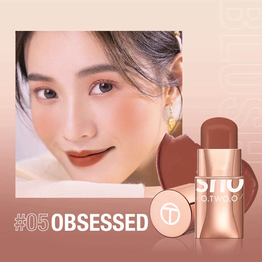 O.TWO.O Lipstick Blush Stick 3-in-1 Eyes Cheek and Lip Tint Buildable Waterproof Lightweight Cream Multi Stick Makeup for Women