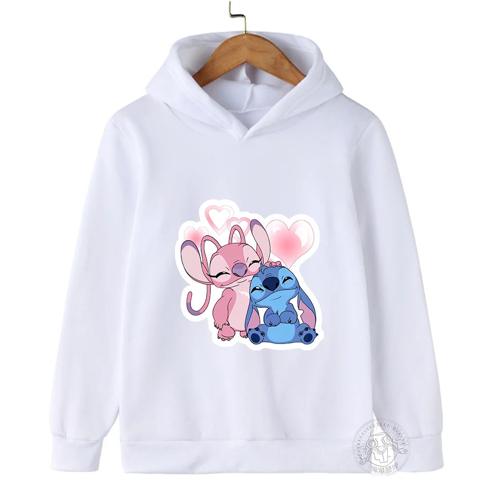 Disney Stitch Street Fashion Sweater for Boys and Girls, Children's Sports Pullover, Outdoor Sports Hoodie