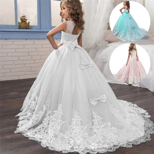 Teen Girls Long Dress Bridesmaid Kids Dresses For Girls Children Princess Party Wedding Gown Formal Occasion Dresses 10 14 Years