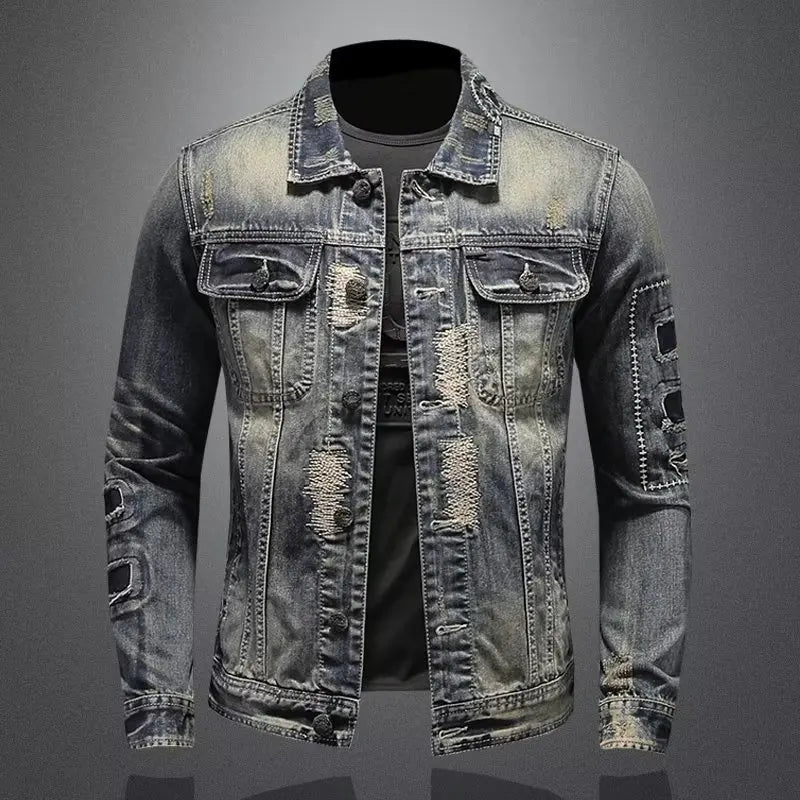 Autumn and Winter Coats for Men Spring and Fall Trends Plankton Denim Cargo Jacket Loose Casual Men's Coat Winter