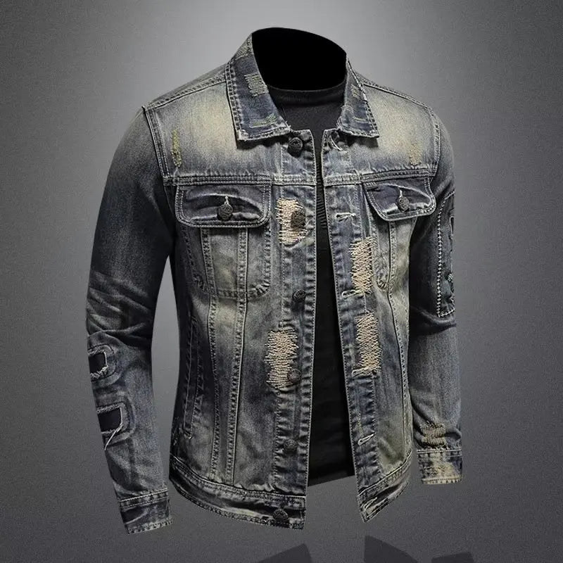 Autumn and Winter Coats for Men Spring and Fall Trends Plankton Denim Cargo Jacket Loose Casual Men's Coat Winter