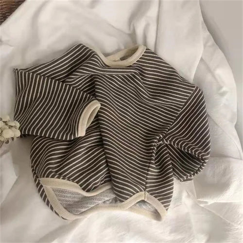 Lawadka Cotton Children's Clothing Long Sleeve T-shirts Striped Baby Boy Girl Tops Casual Kids T-shirt Autumn Spring Tee 1-8T