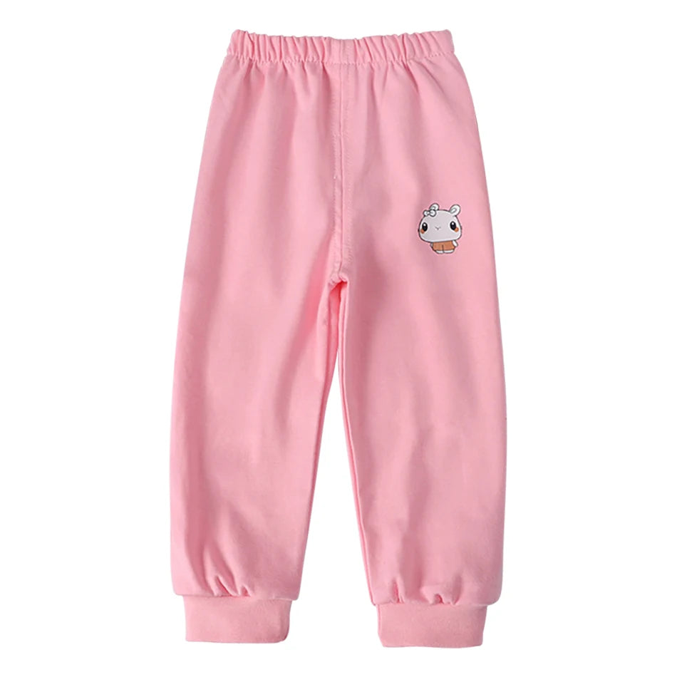 Baby Kids Bottoms Unisex Casual Long Pants for Boys and Girls Spring Autumn Elastic Waist Cartoon Animal Capris Children Clothes