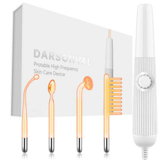 DARSONVAL High Frequency Electrode Wand Machine Neon Electrotherapy Glass Tube Acne Spot Wrinkles Remover Beauty Facial Care