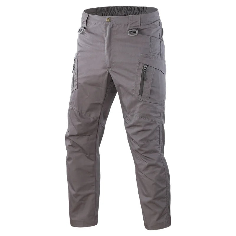 Men City Pants Cargo Trousers Multi-pocket Waterproof Wear-resistant Casual Training Overalls  Fat Cargo Quick Dry Pants