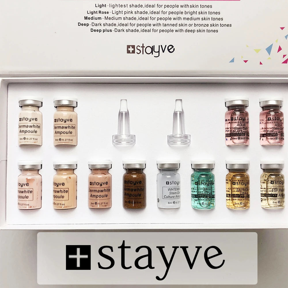 Stayve 8ml BB Cream Glow Essence Starter Kit Facial Niacinamide Foundation Moisturiseing Cream Skin Care Beauty