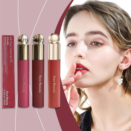 3ml For Rare Beauty Soft Pinch Tinted Lip Oil Liquid Lipstick Lipgloss Highlighter Blusher Cream Moisturizing Lip Glaze LipGloss